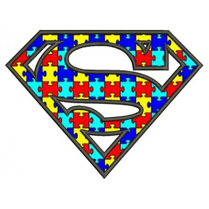 Autism Awareness Superman Applique Machine Embroidery Design Digitized Pattern